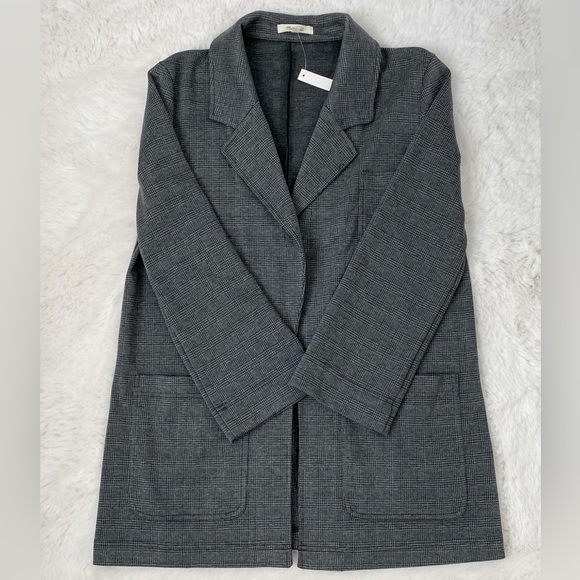 NWT Madewell Knit Blazer Cardigan in Plaid - Picture 5 of 14
